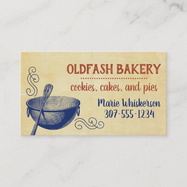 Carte De Visite Mélange de whisky de bol Cuisine de boulangerie vi (Devant)