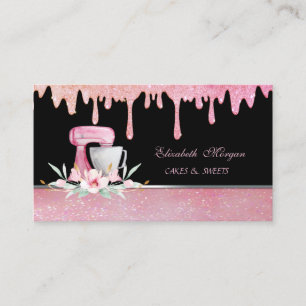 Carte De Visite Mélangeur Fleurs Parties scintillant Drives Sweets
