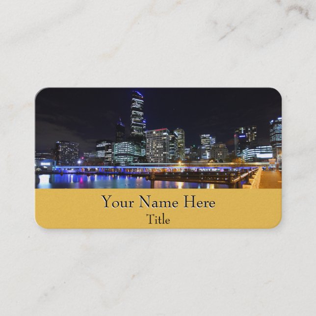 Carte De Visite Melbourne CBD Queens Bridge (Devant)