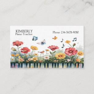 Carte De Visite Mélodies en fleurs