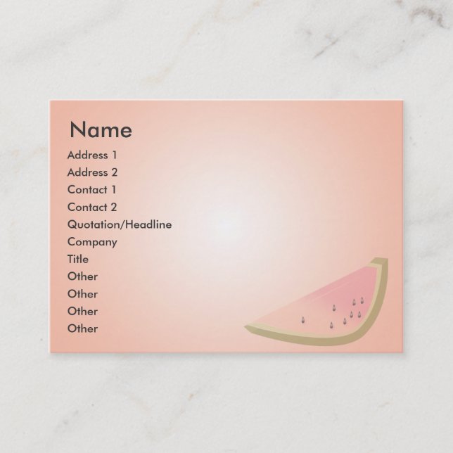 Carte De Visite Melon - potelé (Devant)