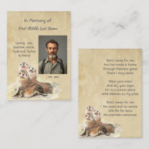 Carte De Visite Mémoire chrétienne  Sceaux aquarelle Animaux