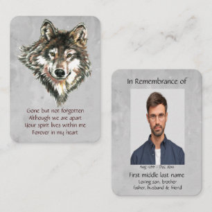 Carte De Visite Mémorial de saké de poche pour les fans de loups