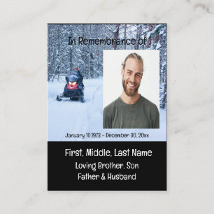 Carte De Visite Mémorial des sports d'hiver mobiles de neige