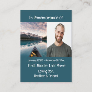 Carte De Visite Memorial Keepsaké Canoeing