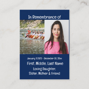 Carte De Visite Memorial Keepsaké Kayak Kayaker