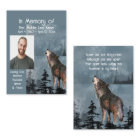 Memorial Service Keepsaké Howling Wolf