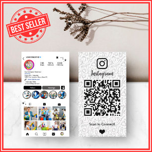 Carte De Visite Ménage minimaliste de la Maison Blanche Instagram 