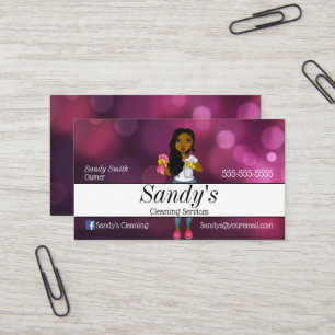Carte De Visite Ménage pourpre