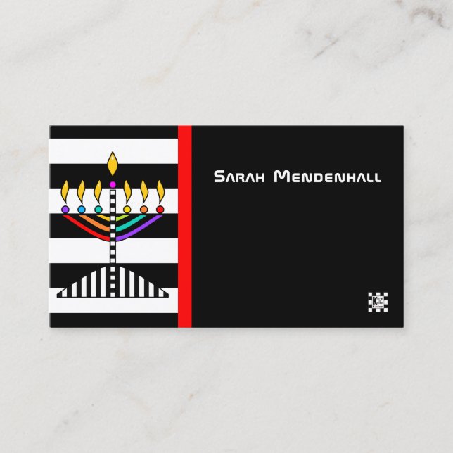 Carte De Visite Menorah moderne (Devant)