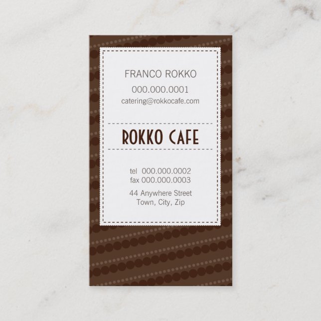 CARTE DE VISITE :: menu funky 12 (Devant)