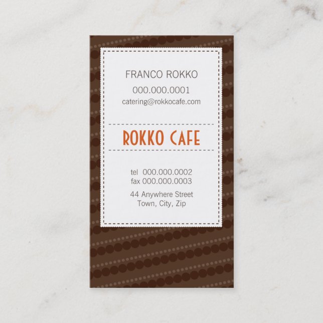 CARTE DE VISITE :: menu funky 15 (Devant)