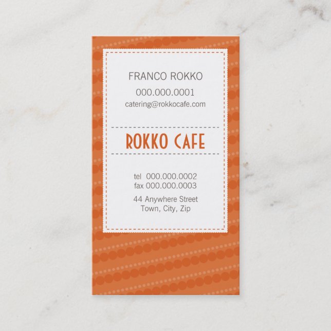 CARTE DE VISITE :: menu funky 6 (Devant)