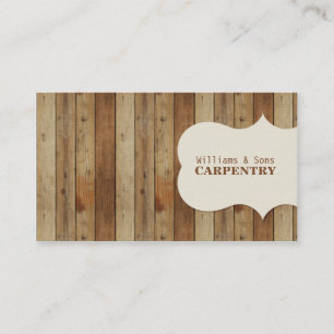Carte De Visite Menuiserie en bois