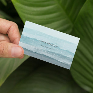 Carte De Visite Mer bleu d'eau Abstraite