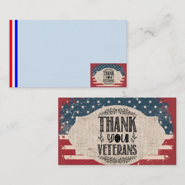 Carte de visite Merci (Devant / Derrière)