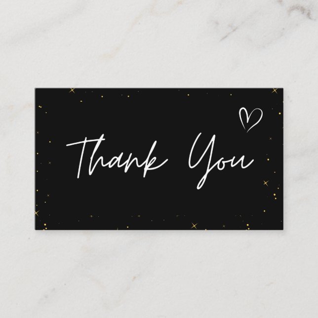 Carte De Visite Merci Abstrait Parties scintillant Star Motif Love (Devant)