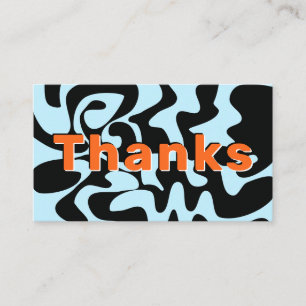 Carte De Visite Merci Business Rabais Bleu Bright Orange