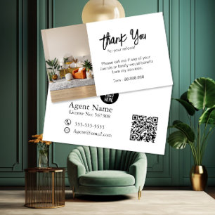 Carte De Visite Merci d'affaires pour votre référencement immobili