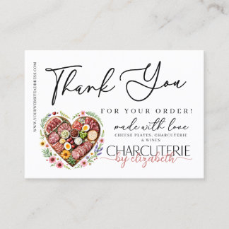 Carte De Visite Merci de commande du tableau de pâturage de Charcu