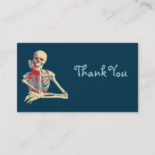 Carte De Visite Merci de squelette rétro