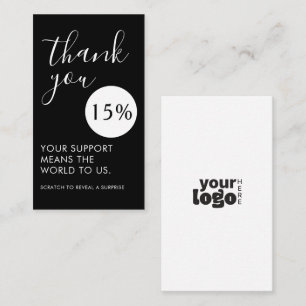 Carte De Visite Merci de votre soutien Bon de réduction