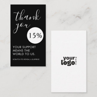 Carte De Visite Merci de votre soutien | Bon de réduction