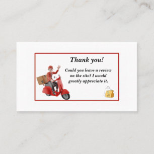 Carte De Visite Merci du pilote de livraison