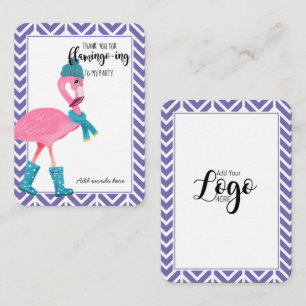 Carte De Visite merci la partie flamingo préférez les bijoux él