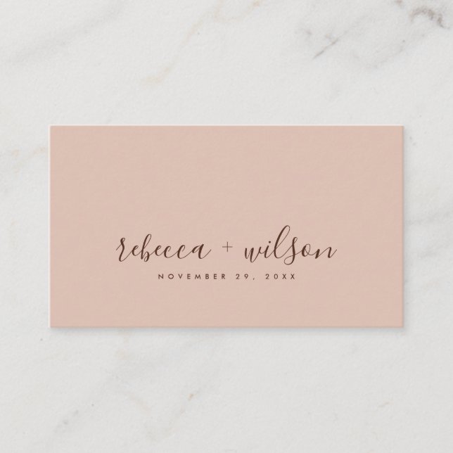CARTE DE VISITE MERCI MARIAGE MINIMAL DE POINTE DE POINTE SCANDI (Devant)
