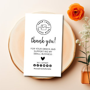 Carte De Visite Merci Moderne Pour Shopping Petite Marque