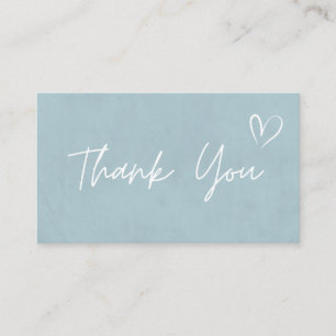 Carte De Visite Merci Pastel Bleu Bleu Bleu Neutre Ombre Remise