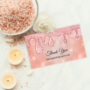 Carte De Visite Merci Pour Acheter Avec Nous Roses Drives