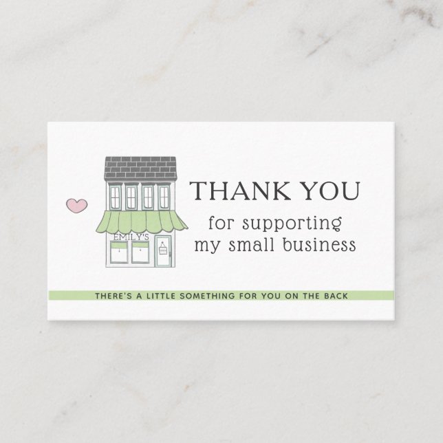 Carte De Visite Merci pour votre code de coupon d'affaires Boutiqu (Devant)