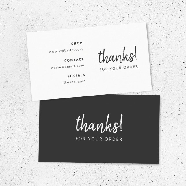 Carte De Visite Merci pour votre commande | Insertion professionne (Créateur téléchargé)