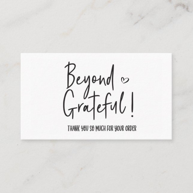 Carte De Visite Merci pour votre commande petite marque (Devant)