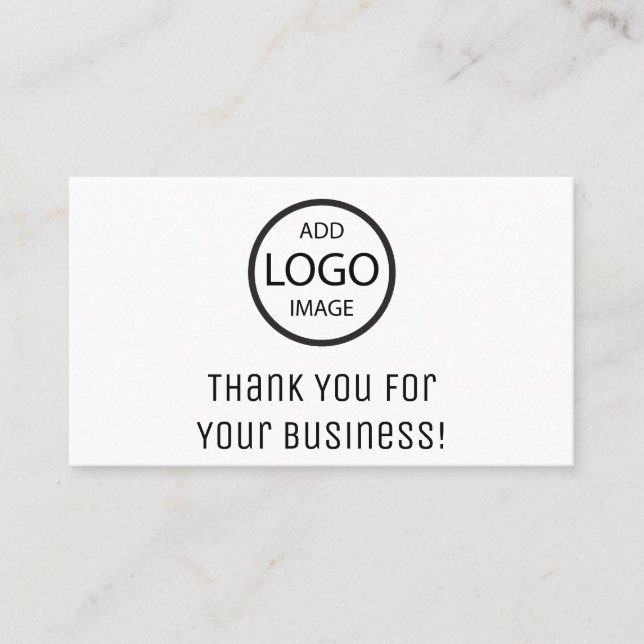 Carte De Visite Merci Pour Votre Entreprise (Devant)