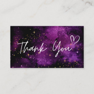 Carte De Visite Merci Purple Ciel de nuit Galaxie cosmique