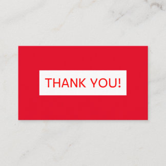 Carte De Visite Merci rouge néo-générique I
