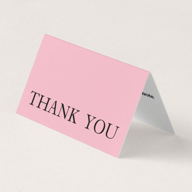 Carte De Visite Merci simple fait sur commande personnalisé (Devant)