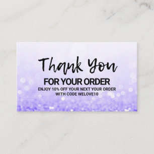 Carte De Visite Merci tendance Instagram de Parties scintillant vi