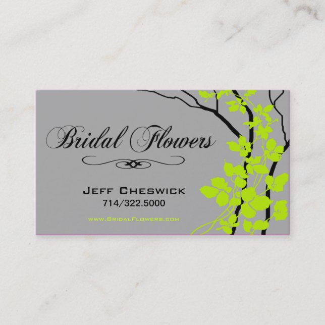 Carte De Visite Mercis nuptiales de Special d'arrangements floraux (Devant)