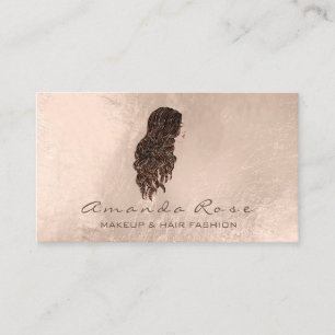 Carte De Visite Mermaid Maquillage Lashes Coiffeur Rose ivoire