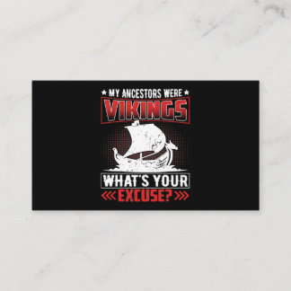 Carte De Visite Mes Ancêtres Étaient Vikings Quelle Excusez-Vous