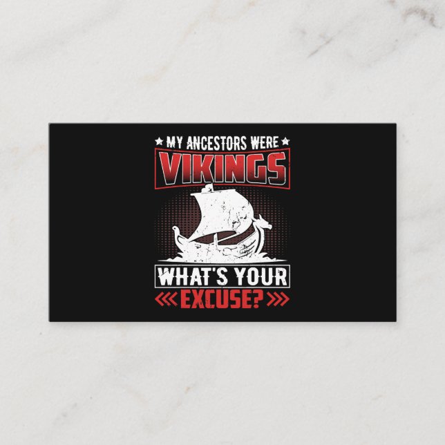 Carte De Visite Mes Ancêtres Étaient Vikings Quelle Excusez-Vous (Devant)