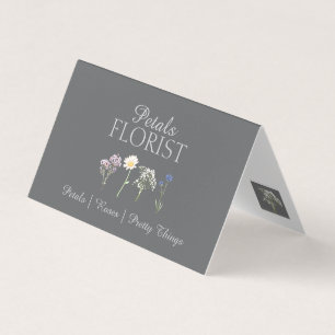 Carte De Visite Message de marque de fleuriste de boutique moderne