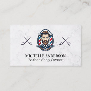 Carte De Visite Messieurs Barber Poteau en barbier