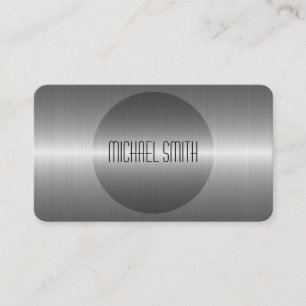 Carte De Visite Métal argenté d'acier inoxydable