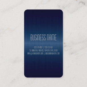 Carte De Visite Métal bleu-foncé d'acier inoxydable