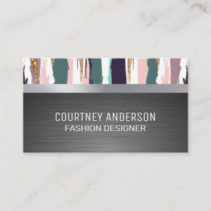 Carte De Visite Métal brossé Artistique brossé